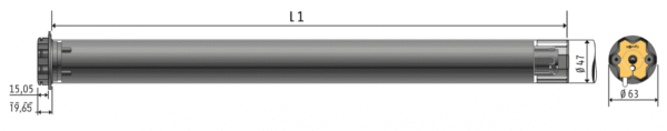 Siłownik Somfy RS100 io 15/17 VVF 3 m 1033337 - obrazek 3